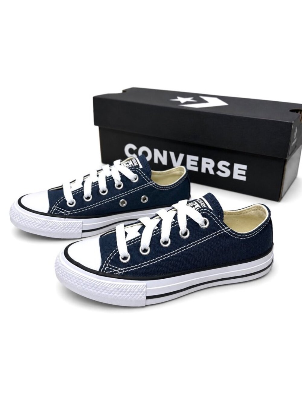 Converse Chuck Taylor All Star Navy Big Kids 3Y Low Top Sneakers X004AQV10P NIB